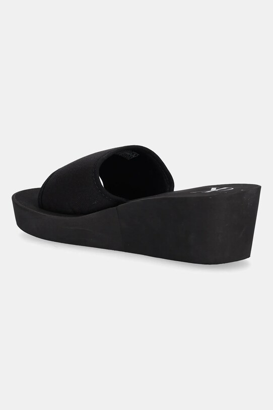 Obuv Šlapky Calvin Klein Jeans BEACH WEDGE SLIDE CANVAS YW0YW01725 čierna