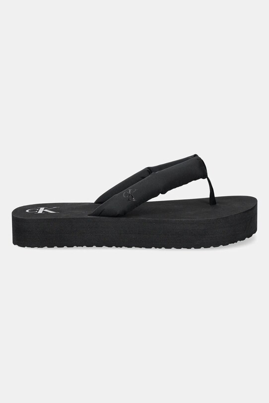 Calvin Klein Jeans japonki BEACH SANDAL FLATFORM TTXR SATIN YW0YW01723 czarny SS25