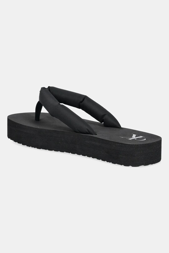 Obuwie Calvin Klein Jeans japonki BEACH SANDAL FLATFORM TTXR SATIN YW0YW01723 czarny