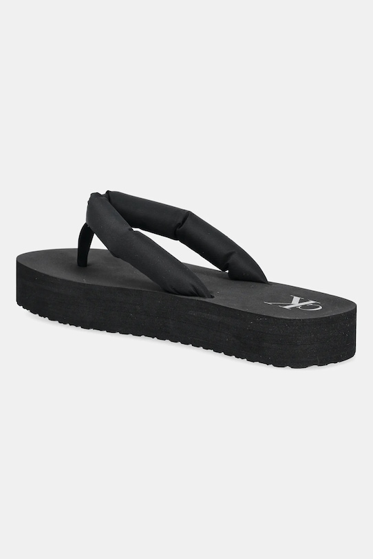 Παπούτσια Σαγιονάρες Calvin Klein Jeans BEACH SANDAL FLATFORM TTXR SATIN YW0YW01723 μαύρο
