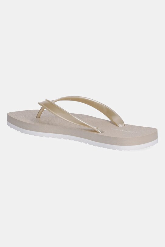 Obuv Šľapky Calvin Klein Jeans THONG+ TPU METALLIC YW0YW01720 béžová