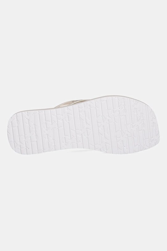 Šľapky Calvin Klein Jeans THONG+ TPU METALLIC YW0YW01720 béžová