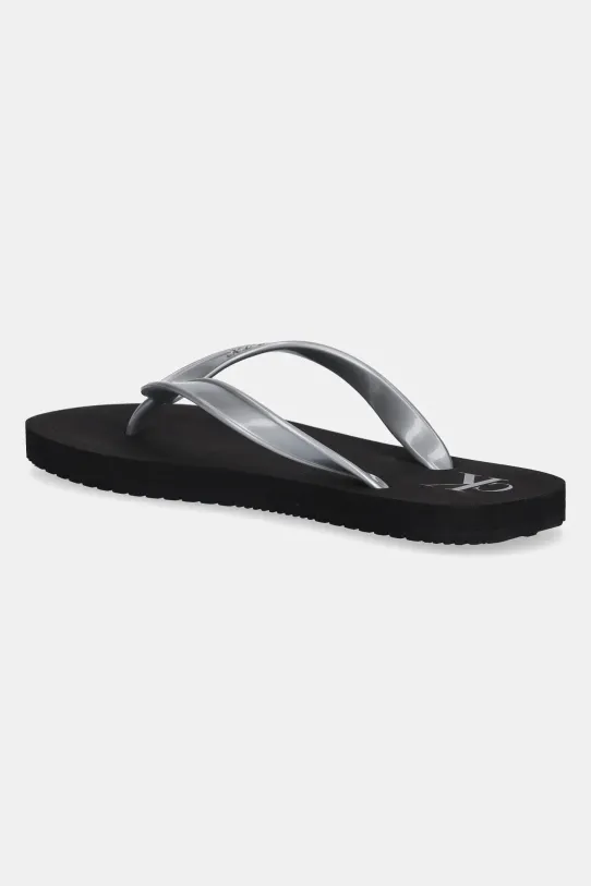 Obuwie Calvin Klein Jeans japonki BEACH SANDAL MONOLOGO TPU YW0YW01719 srebrny
