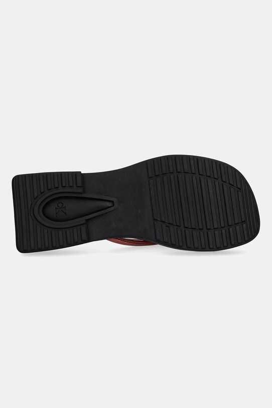 Šľapky Calvin Klein Jeans SQ LOW WEDGE SANDAL STITCH YW0YW01716 ružová