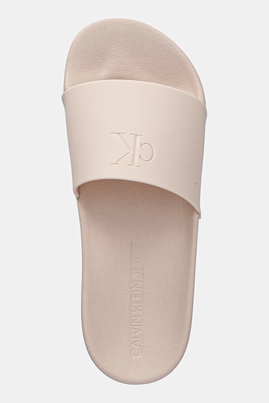 Calvin Klein Jeans klapki SLIDE MONOGRAM TPU beżowy YW0YW01715
