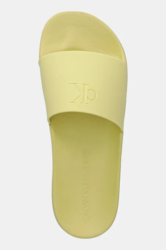 Παντόφλες Calvin Klein Jeans SLIDE MONOGRAM TPU πράσινο YW0YW01715