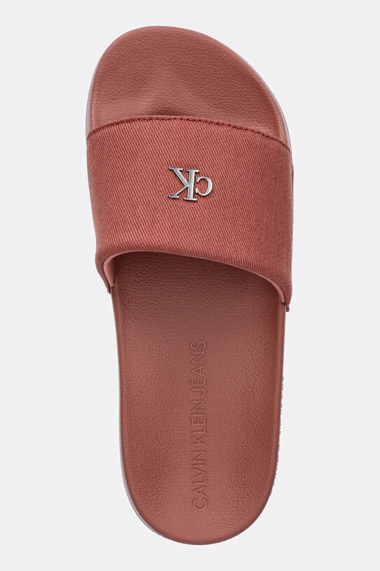Calvin Klein Jeans ciabatte slide SLIDE MONOGRAM HARDWARE rosa YW0YW01713