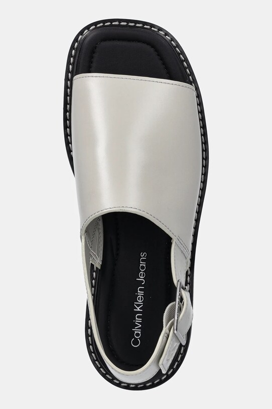 Σανδάλια Calvin Klein Jeans SQ MOLDED SANDAL SLING MG LTH γκρί YW0YW01711