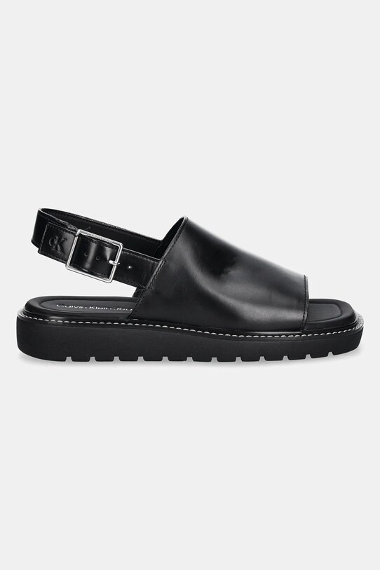 Calvin Klein Jeans sandale SQ MOLDED SANDAL SLING MG LTH YW0YW01711 negru SS25