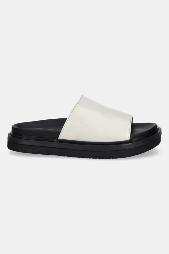 Calvin Klein Jeans klapki FLAT MOLDED SANDAL SLIDE YW0YW01710 biały SS25