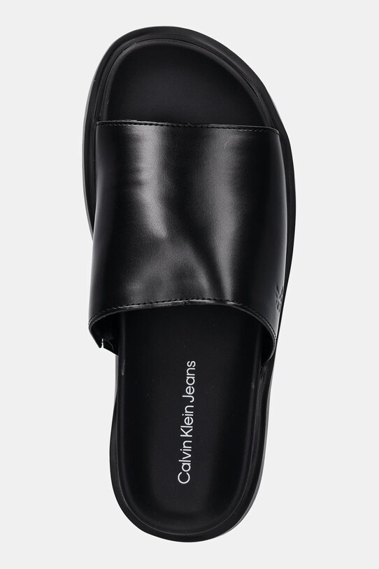 Calvin Klein Jeans klapki FLAT MOLDED SANDAL SLIDE czarny YW0YW01710