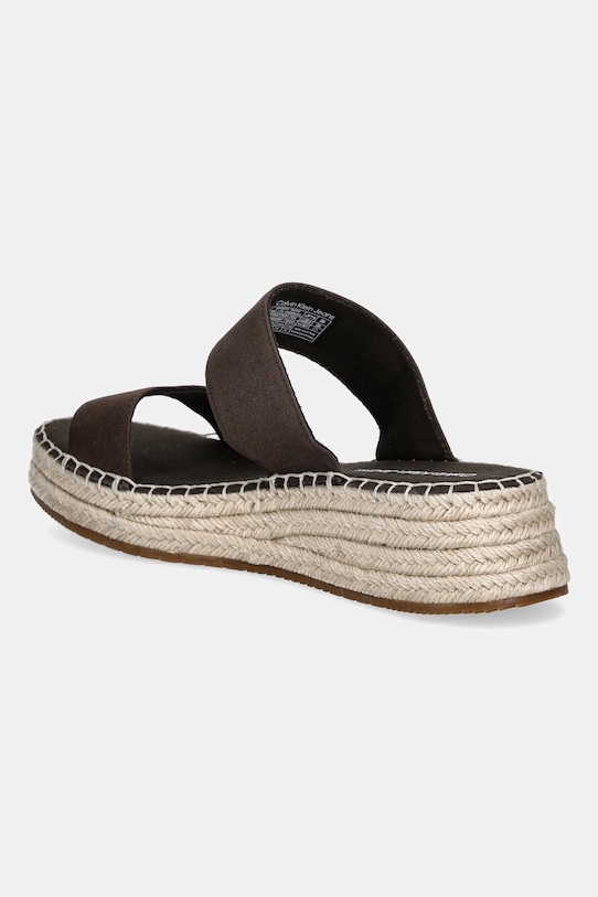 Obuv Šľapky Calvin Klein Jeans SPORTY ROPE MG LTH WEBBING YW0YW01704 hnedá