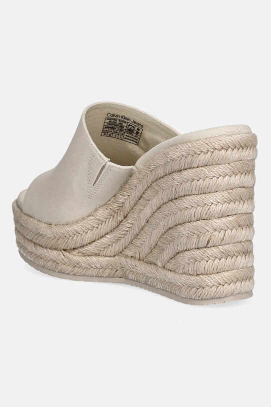 Scarpe Calvin Klein Jeans ciabatte slide WEDGE ROPE SLIDE MG YW0YW01699 beige