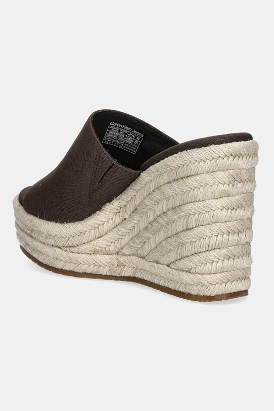 Cipők Calvin Klein Jeans papucs WEDGE ROPE SLIDE MG YW0YW01699 barna