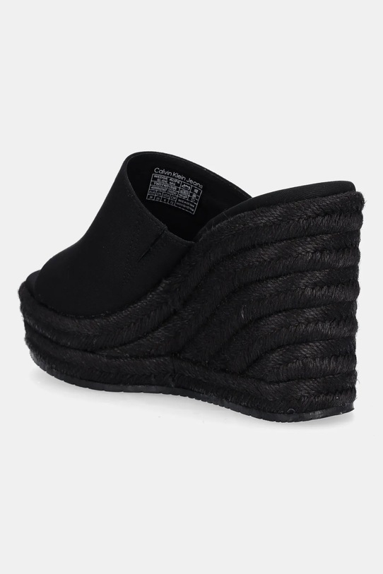Obuwie Calvin Klein Jeans klapki WEDGE ROPE SLIDE MG YW0YW01699 czarny