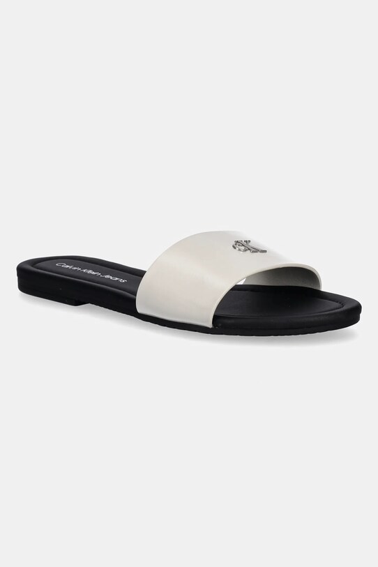 Чехли Calvin Klein Jeans FLAT SANDAL SLIDE MG равен сив YW0YW01697