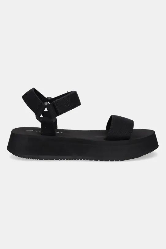 Calvin Klein Jeans sandały SANDAL VELCRO WEBBING MG YW0YW01693 czarny SS25