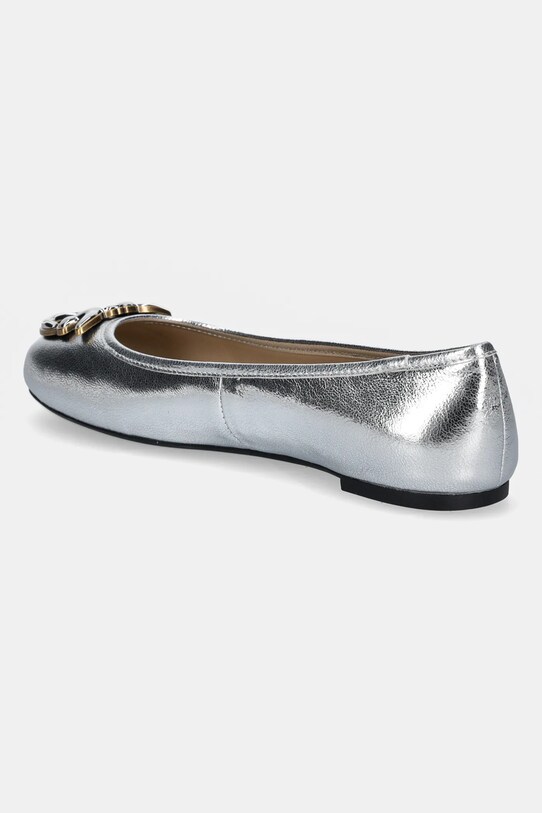 Încălțăminte Pinko balerini de piele Gioia SD0295.P049.ZZF argintiu
