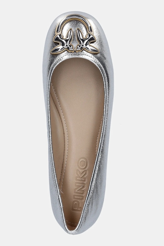 Кожаные балетки Pinko Gioia серебрянный SD0295.P049.ZZF