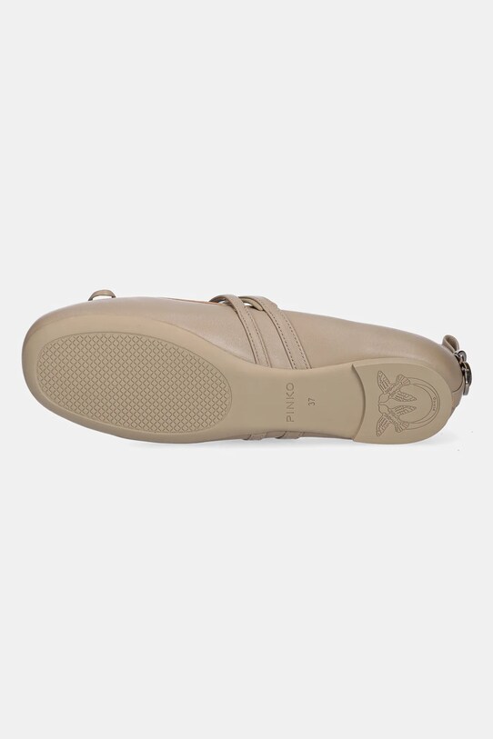Шкіряні балетки Pinko Gioia SD0297.P003.I35 бежевий