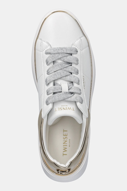 Twinset sneakersy skórzane biały 251TCP042.07049