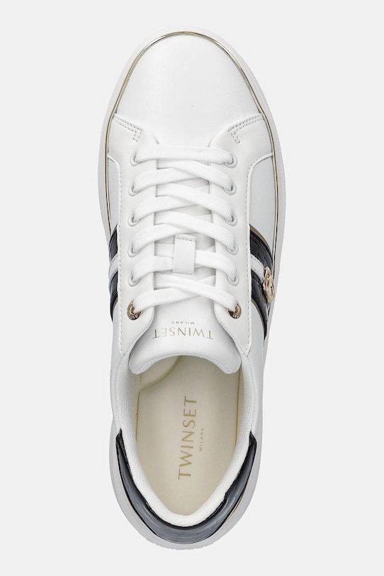 Δερμάτινα αθλητικά παπούτσια Twinset λευκό 251TCP01A.01870