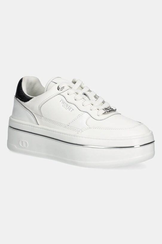 Superge Twinset Zrnato usnje bela 251TCP014.01870