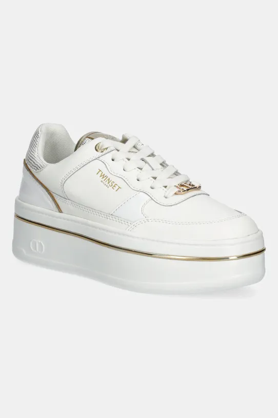 Twinset sneakersy tekstylny biały 251TCP014.07049