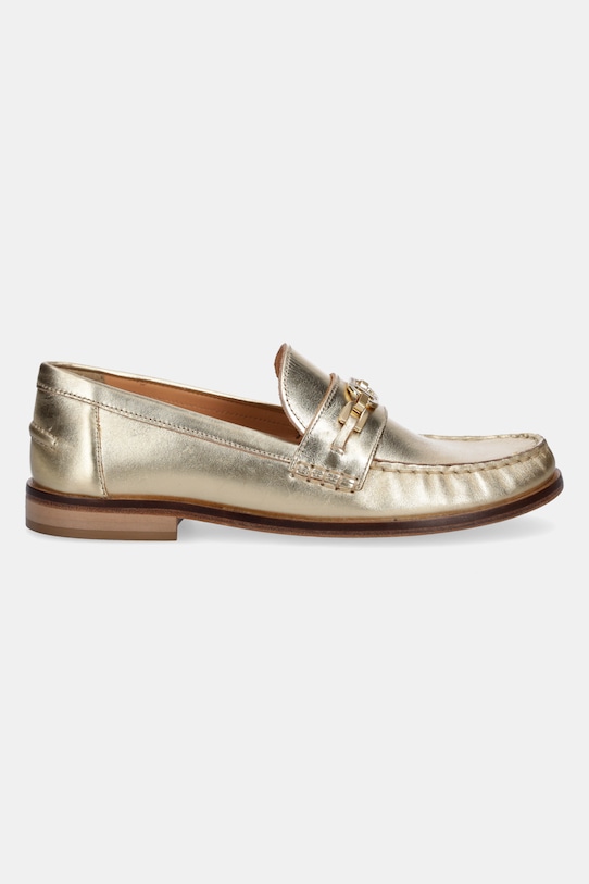 Кожаные мокасины Twinset 251TCP130.10366 золотой SS25
