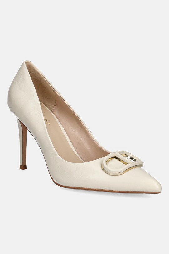 Twinset stilettos de piele subțire bej 251TCP060.00282