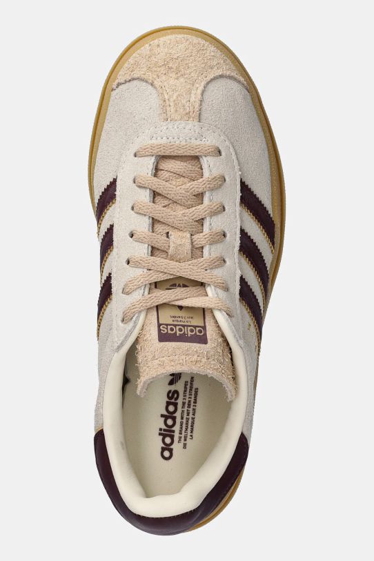 Шкіряні кросівки adidas Originals Gazelle Bold бежевий JQ5127