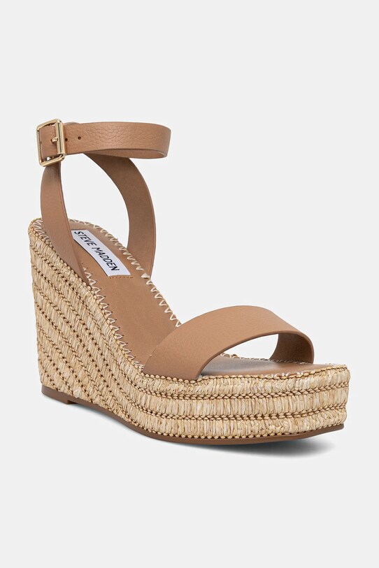 Δερμάτινα σανδάλια Steve Madden Cassie πλατφόρμα μπεζ SM11003372.217