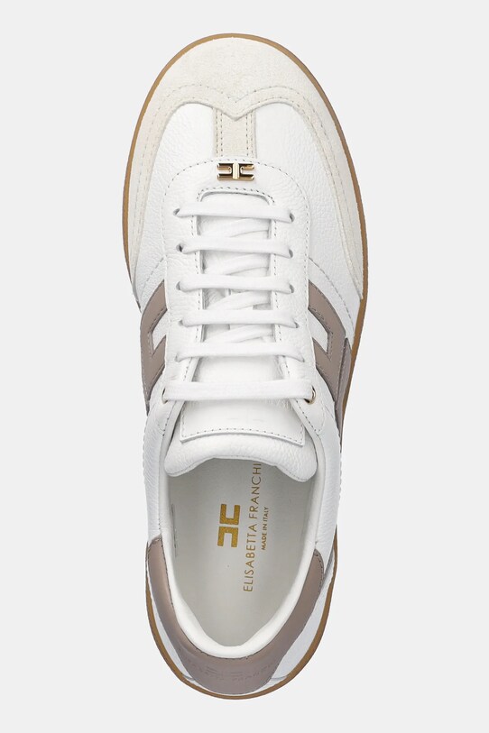 Elisabetta Franchi sneakersy skórzane biały SA50G51E2.DK6