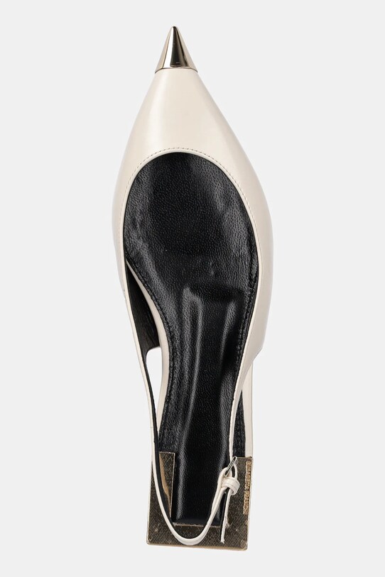 Шкіряні балетки Elisabetta Franchi бежевий SA07L51E2.193