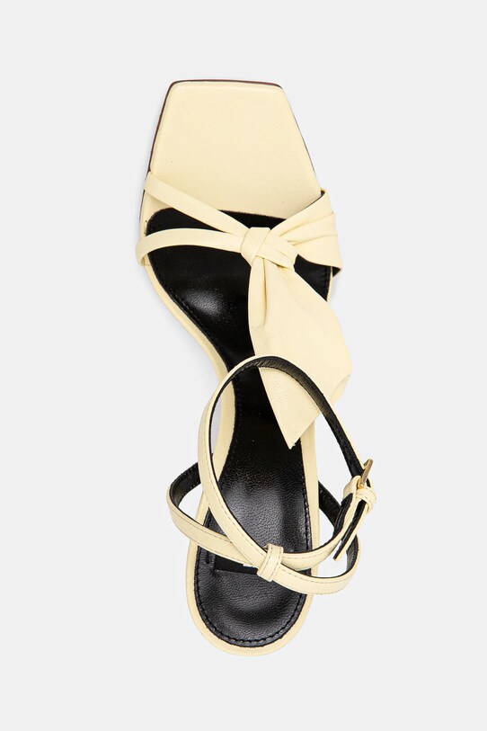 Elisabetta Franchi stilettos de piele galben SA25L51E2.DC7