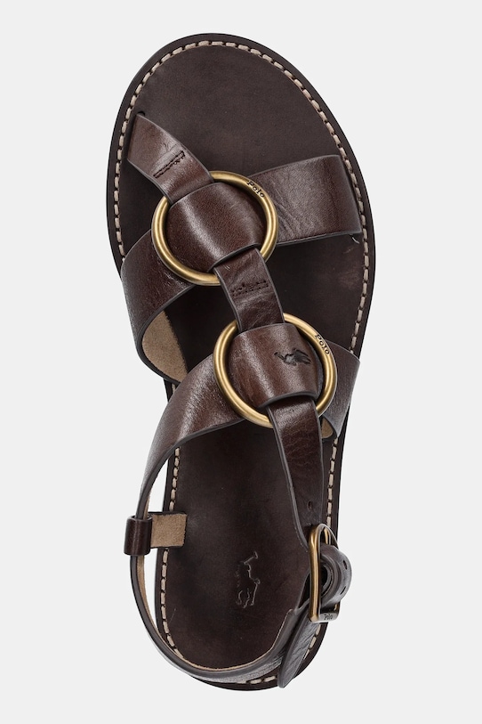 Polo Ralph Lauren sandały skórzane Ring brązowy 818923266