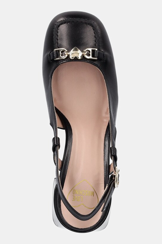 Love Moschino czółenka skórzane czarny JA10107G1MIA0000