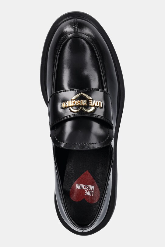 Love Moschino mokasyny skórzane czarny JA10404G1MJD0000