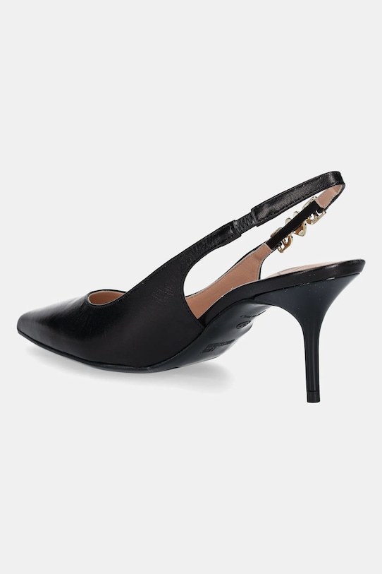 Obuwie Love Moschino szpilki skórzane JA10487G1MIA0000 czarny