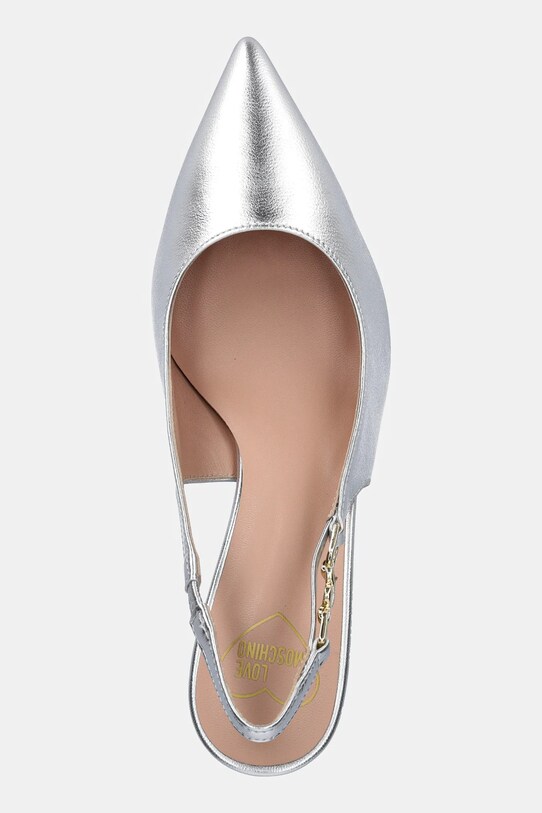Δερμάτινες γόβες Love Moschino ασημί JA10487G1MIF090B