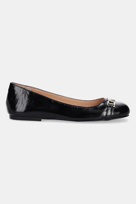 Love Moschino balerini de piele JA11011G1MII0000 negru SS25