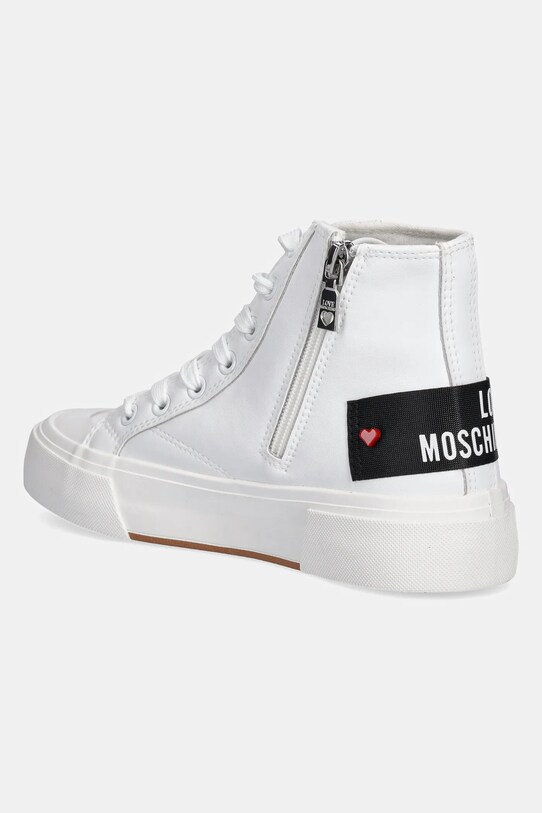Obuwie Love Moschino trampki skórzane JA15022G1MIA0100 biały
