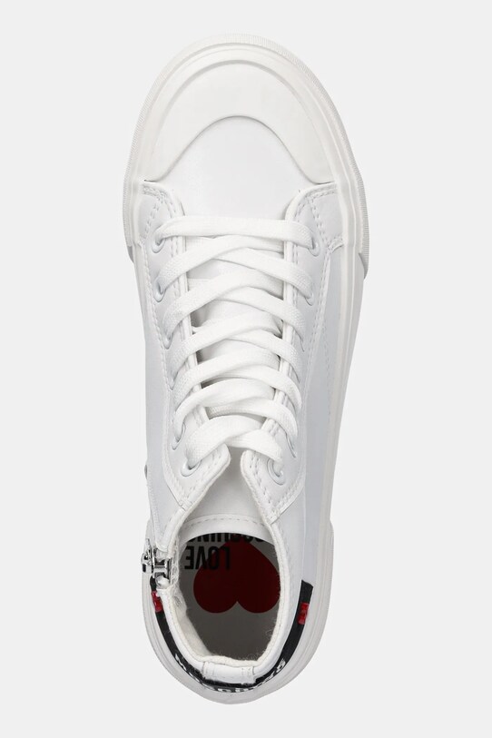 Love Moschino trampki skórzane biały JA15022G1MIA0100
