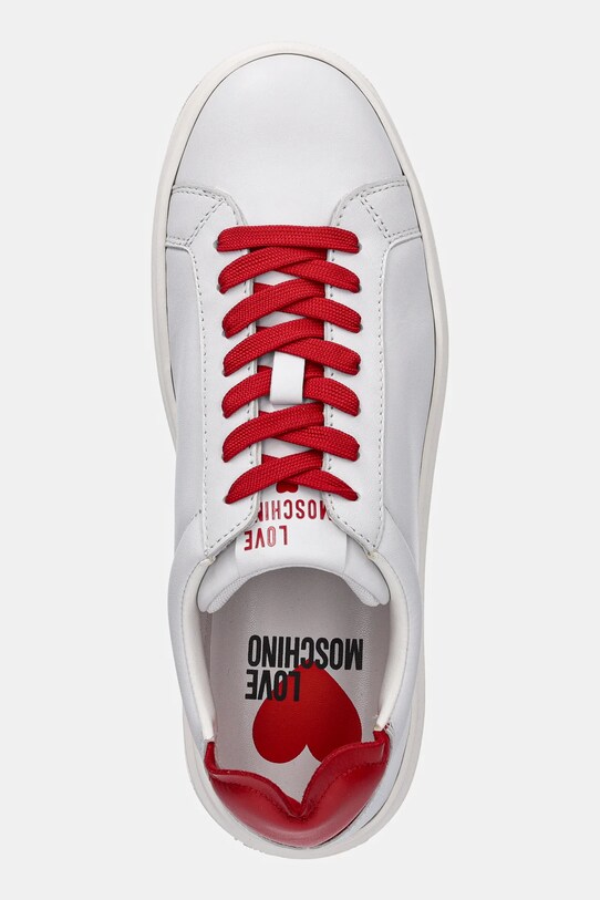 Love Moschino sneakers din piele alb JA15174G1MIA310B