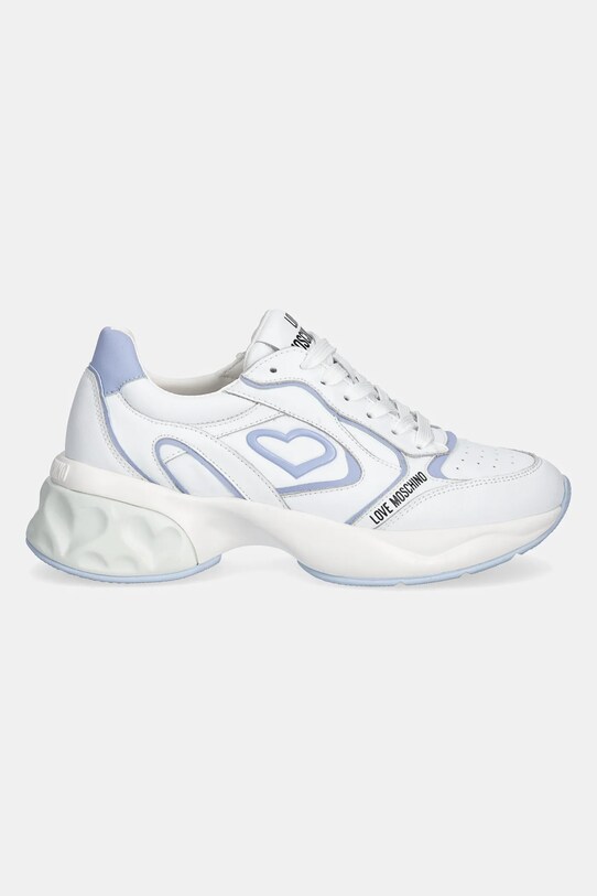 Love Moschino sneakersy skórzane JA15296G1MIA110E biały SS25