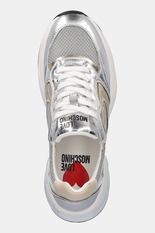 Love Moschino sneakersy srebrny JA15296G1MIQG90A
