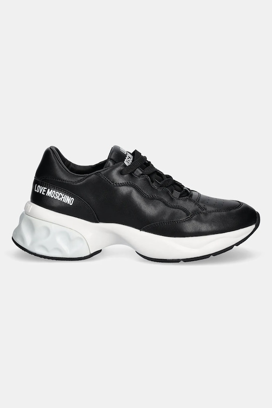 Love Moschino sneakersy skórzane JA15306G1MIAF00A czarny SS25