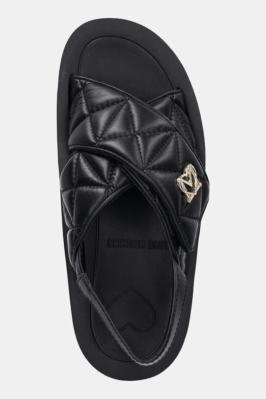 Love Moschino sandały skórzane czarny JA16044I1MIE0000