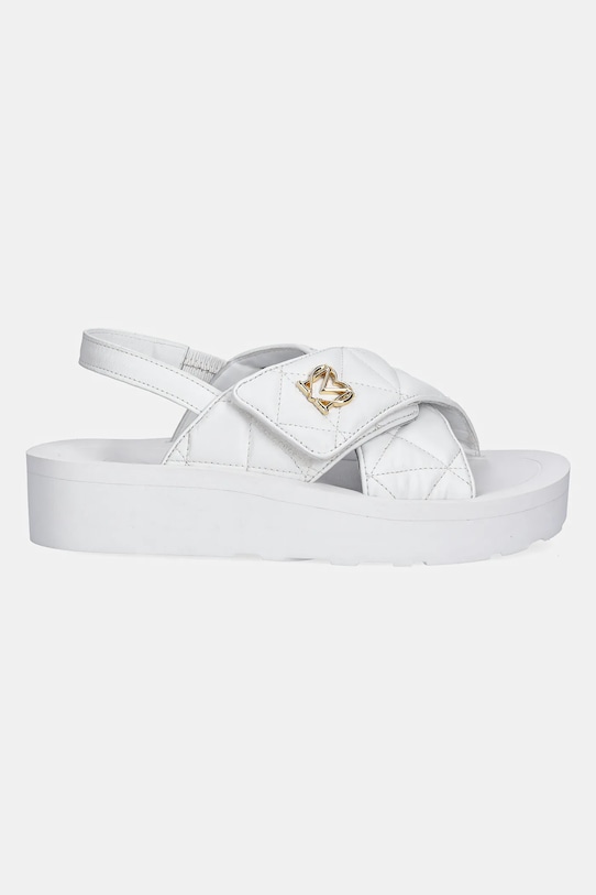 Love Moschino sandały skórzane JA16044I1MIE0100 biały SS25