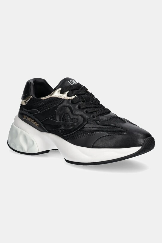 Love Moschino sneakersy tekstylny czarny JA15326G1MIQE00A